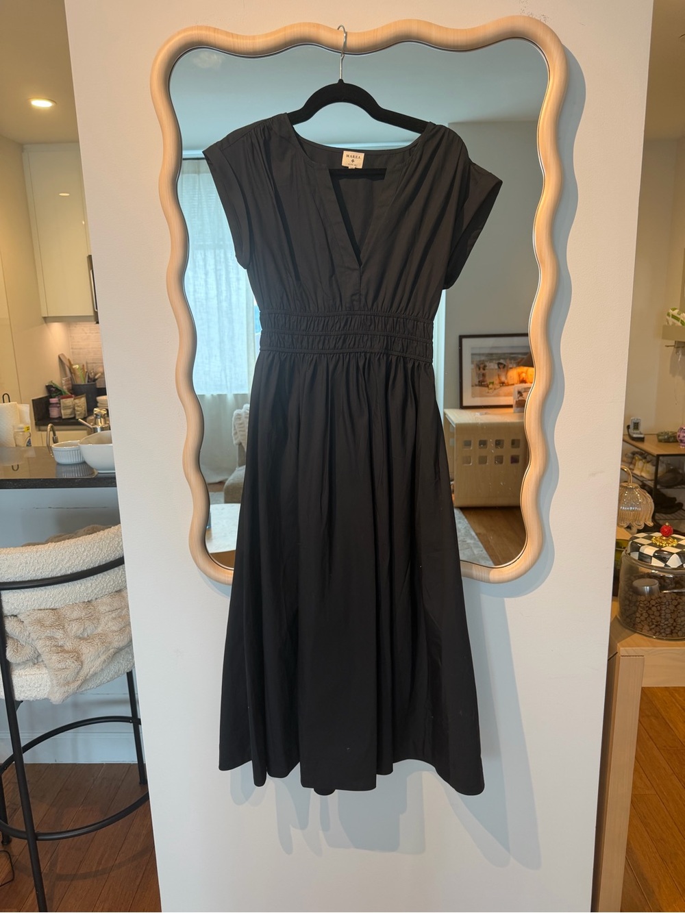 Marea Clara Dress- Black V-Neck Maxi Dress